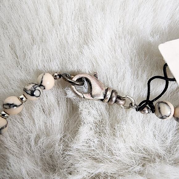 NEW Peyote Bird Elegant Sunstone Crystal Orange and Cream Beaded Necklace - Picture 4 of 11